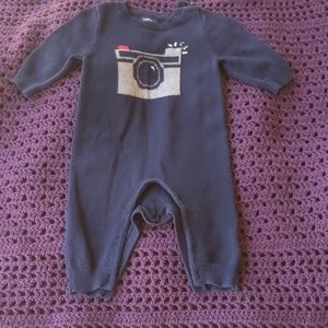 1 Piece Navy Lightweight Sweater Onesie